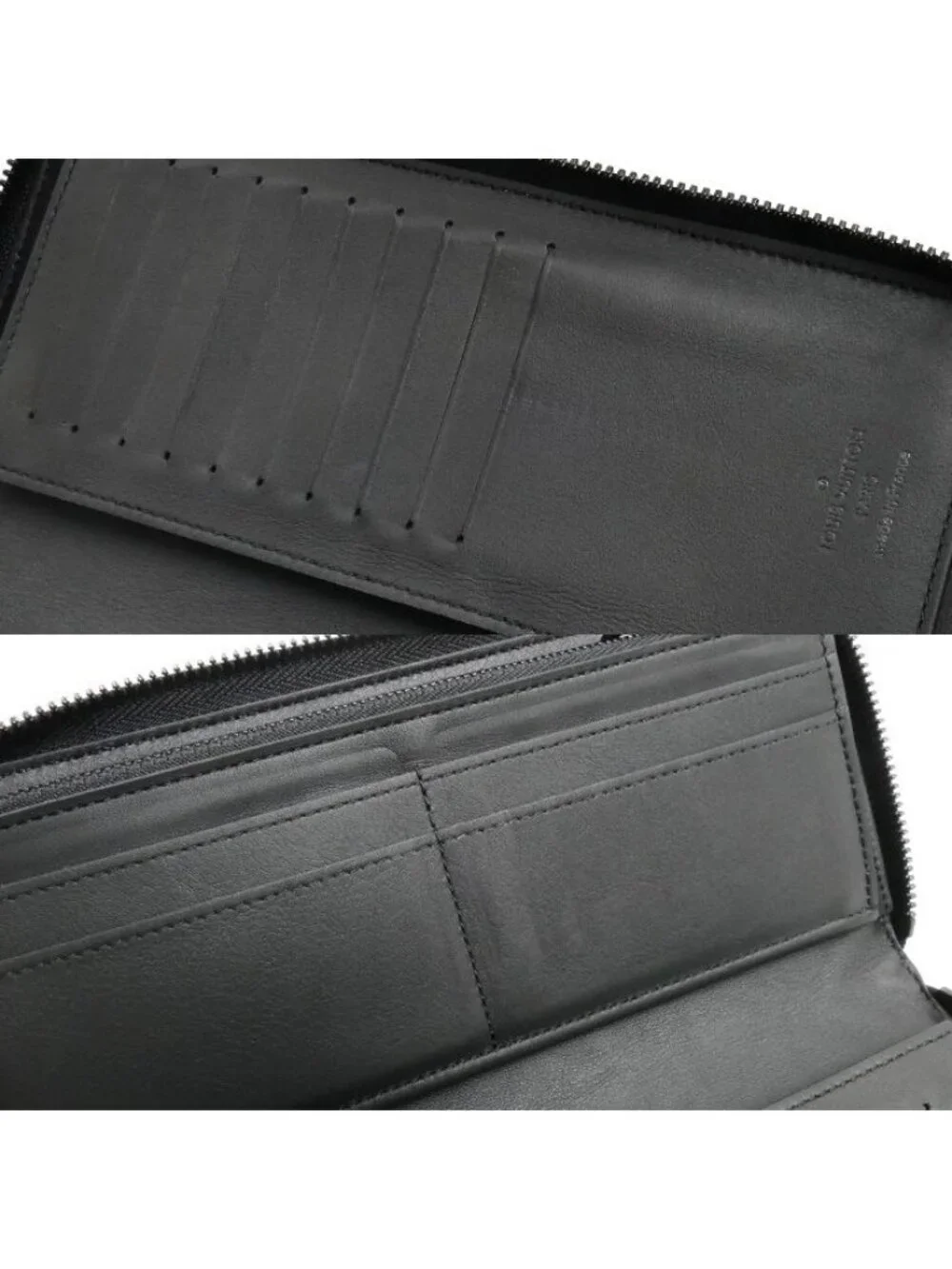 Louis Vuitton Zippy Wallet Vertical Zip Around Monogram Taurillon Black